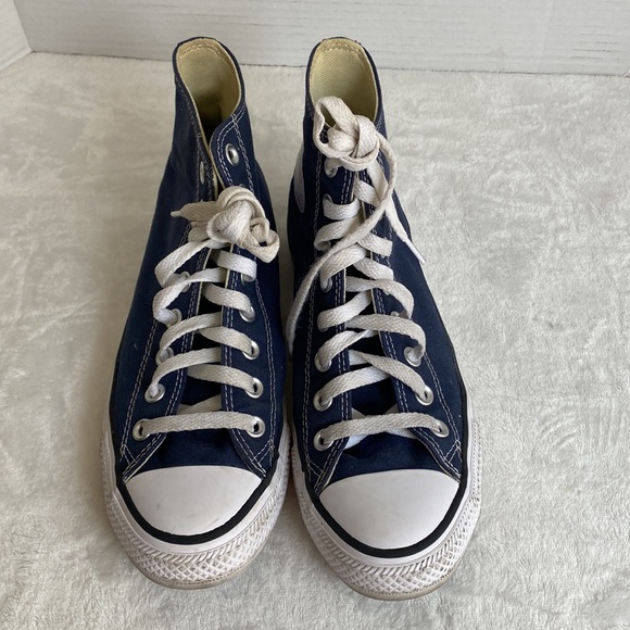 Converse Navy Blue High-Top Sneakers - Picture 3 of 10
